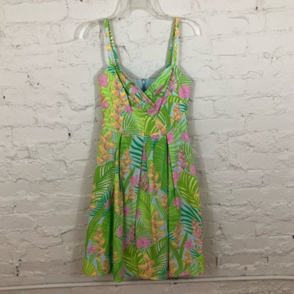 Lilly Pulitzer Tropical Palm Leaf Print Dress